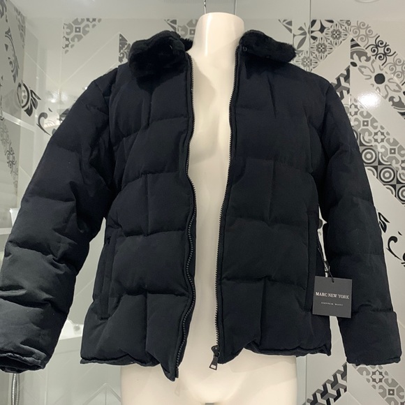 Vintage Jackets & Blazers - VTG 90’ Andrew Marc Super Warm Down Puffer /Detachable Faux Fur Collar